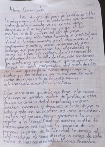 img-20231208-wa00051145555144799874110-357x500 ¿Quién o quiénes están interesados en desestabilizar el Cereso de la Villa de Etla? / Las Peripecias del Nahual