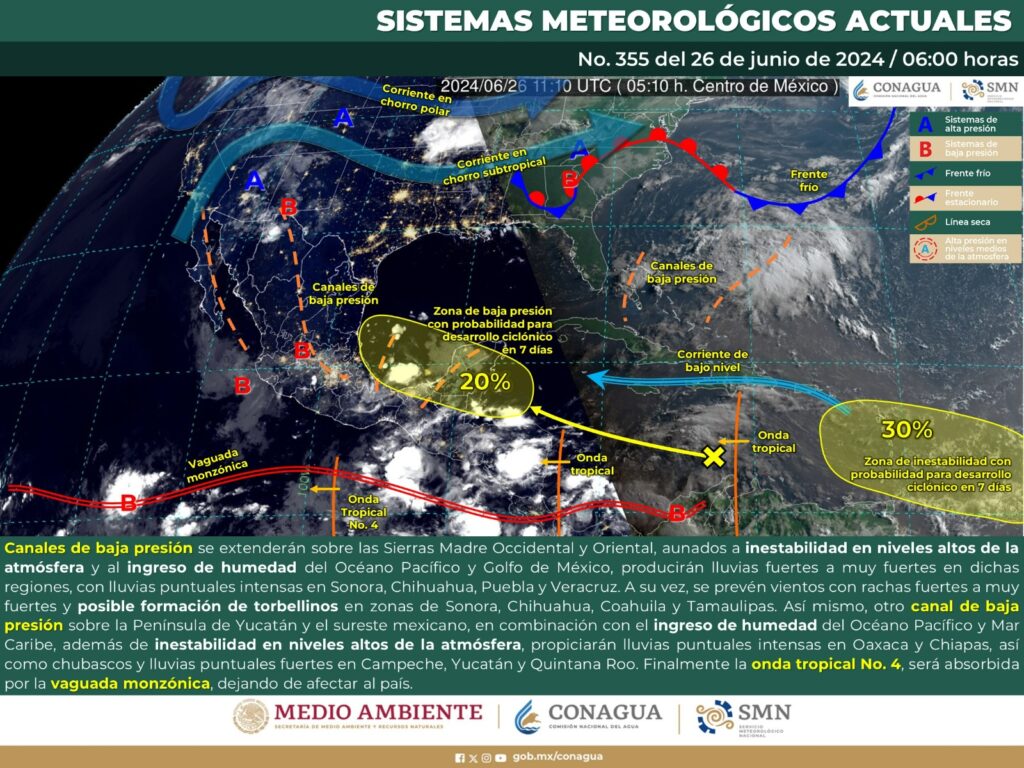 CLIMA-1024x768 Se prevén tormentas aisladas para este miércoles en Oaxaca